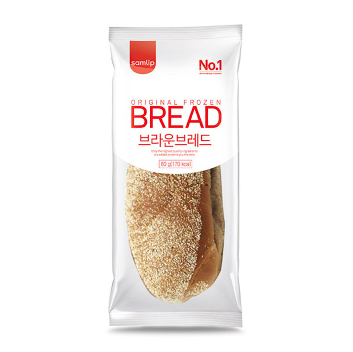 [무료 아이스박스] 삼립 냉동 브라운 브레드 (60g x 20봉) 부시맨빵 호밀 아웃백빵
