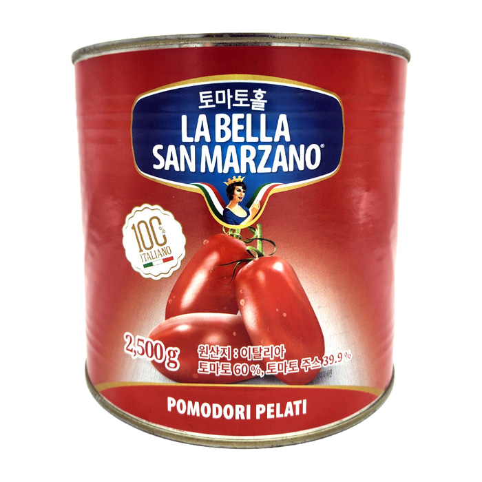 라벨라 산마르자노 토마토홀 2.5kg 롱고발디 대용 파스타 스파게티 소스