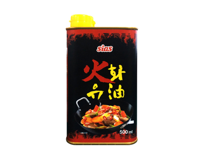 시아스 화유 불맛기름 500ml  고추기름 향미유 식용유 스모크향
