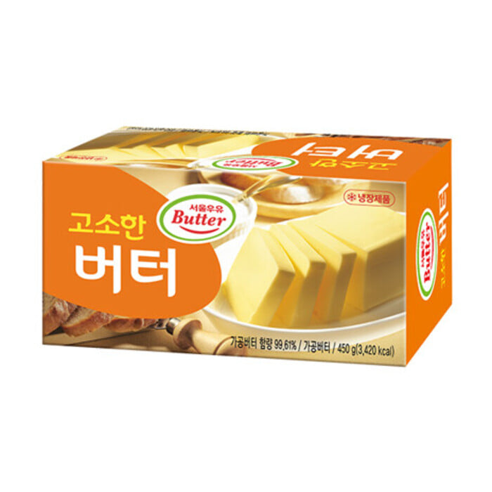 서울우유 고소한 버터 (450g x 6개입) 담백 풍부 부드럽고 고소한 풍미